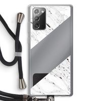 Biggest stripe: Samsung Galaxy Note 20 / Note 20 5G Transparant Hoesje met koord