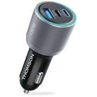 Autolader - THOMSON - 130 W - GaN-technologie van de nieuwe generatie - 2 USB-C - PD 100 W + pd 30 W
