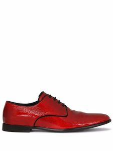 Dolce & Gabbana derbies en cuir verni - Rouge