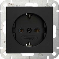 Kopp HK07 enkel stopcontact randaarde mat-zwart inbouw HK07 72949350008