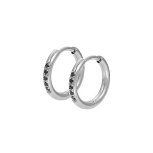 iXXXi Creolen Hoops Black Zilver