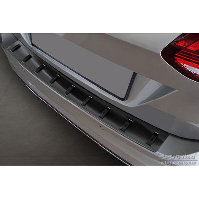 Zwart RVS Bumper beschermer passend voor Volkswagen Golf VII Variant Facelift 2017-2019 (incl. R AV254024