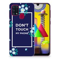 Samsung Galaxy M31 Silicone-hoesje Flowers Blue DTMP - thumbnail