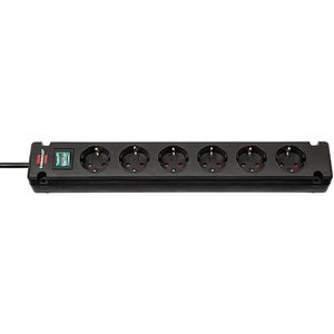 Brennenstuhl 1150650316 Bremounta PDU/Stekkerdoos | 6 Sockets | 3 meter | Zwart | Aan/Uit Schakelaar