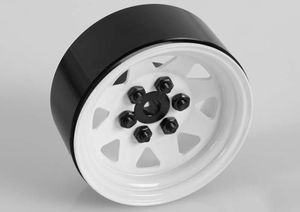 RC4WD 6 Lug Wagon 1.9 Steel Stamped Beadlock Wheels (White) (Z-W0128)