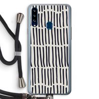 Moroccan stripes: Samsung Galaxy A20s Transparant Hoesje met koord