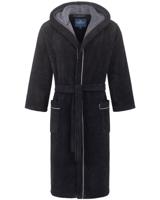 Morgenstern Morgenstern DANIEL Heren Badjas schwarz/anthrazit XL Morgenstern Morgenstern DANIEL Heren Badjas schwarz/anthrazit XL
