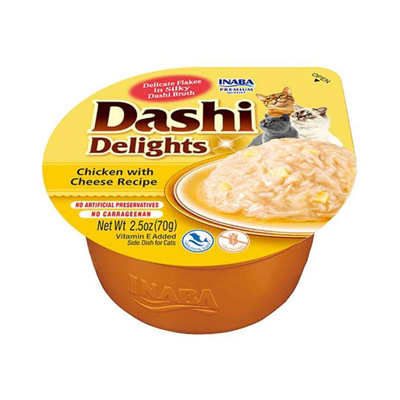 INABA Dashi Delights Chicken with cheese in broth - Kattensnoepje - 70g