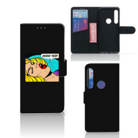 Motorola One Action Wallet Case met Pasjes Popart Oh Yes - thumbnail