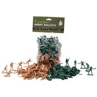 100x Plastic soldaatjes speelgoed figuren   -