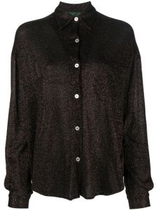 Jean Paul Gaultier Pre-Owned chemise boutonnée à effet lamé (années 1980) - Marron