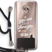 Right Place: Motorola Moto G6 Transparant Hoesje met koord - thumbnail