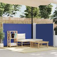 VidaXL Windscherm uittrekbaar 120x1000 cm blauw