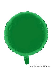 Folieballon Rond Groen - 46cm