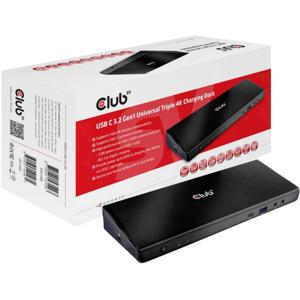 club3D USB-C™ 3.2 Gen1 Universal Triple 4K Charging Dock USB-C dockingstation Geschikt voor merk (dockingstation): Universeel Incl. laadfunctie
