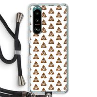 Poop emoji: Sony Xperia 5 III Transparant Hoesje met koord