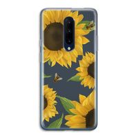 Sunflower and bees: OnePlus 7 Pro Transparant Hoesje