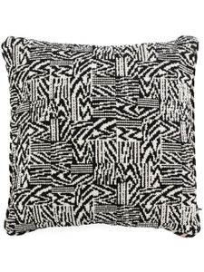 Missoni Home coussin carré à motif en jacquard - Noir