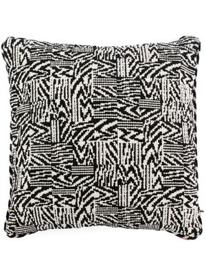Missoni Home coussin carré à motif en jacquard - Noir