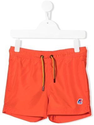 K Way Kids short de bain à logo imprimé - Orange
