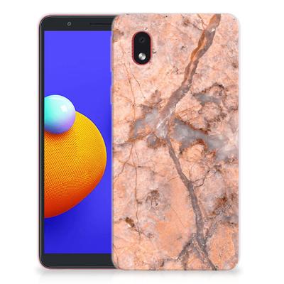 Samsung Galaxy A01 Core | TPU | Siliconen hoesje | Marmer Oranje