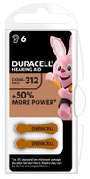 Duracell Batterij Gehoorapparaat DA 312 6st - thumbnail