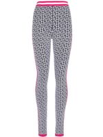 Balmain legging à motif monogrammé en jacquard - Blanc - thumbnail