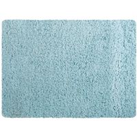 MSV Badkamerkleedje/badmat tapijt - voor de vloer - lichtblauw - 50 x 70 cm - langharig   -