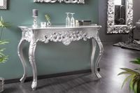 Elegante console VENICE 110 cm zilveren barok design dressoir handgemaakt - 15634 - thumbnail