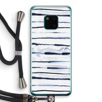 Ink Stripes: Huawei Mate 20 Pro Transparant Hoesje met koord