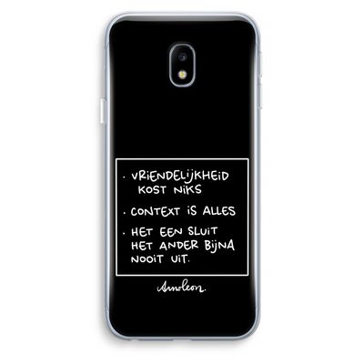 Mijn Motto's: Samsung Galaxy J3 (2017) Transparant Hoesje