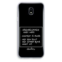 Mijn Motto's: Samsung Galaxy J3 (2017) Transparant Hoesje
