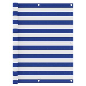 VidaXL Balkonscherm 120x500 cm oxford stof wit en blauw