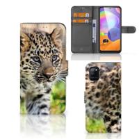 Samsung Galaxy A31 | Telefoonhoesje | Met pasjeshouder | Baby Luipaard