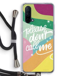 Don't call: OnePlus Nord CE 5G Transparant Hoesje met koord