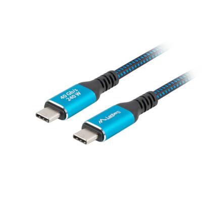 USB-C-kabel Lanberg CA-CMCM-45CU-0015-BK Blauw Zwart 1,5 m