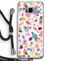 Terrazzo Memphis Pink: Samsung Galaxy S8 Transparant Hoesje met koord