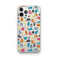Kleurrijke katten: iPhone 12 Pro Transparant Hoesje