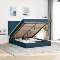 Ottoman bed met matrassen en LED's 140x200cm fluweel