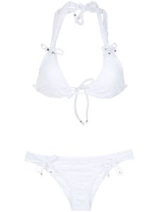 Amir Slama textured bikini set - Blanc