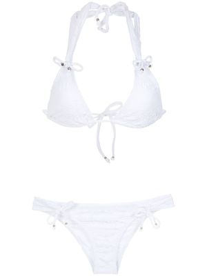 Amir Slama textured bikini set - Blanc