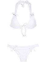 Amir Slama textured bikini set - Blanc - thumbnail