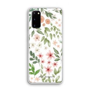 Botanical sweet flower heaven: Samsung Galaxy S20 Transparant Hoesje