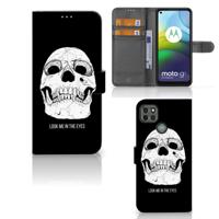 Telefoonhoesje met Naam Motorola Moto G9 Power Skull Eyes
