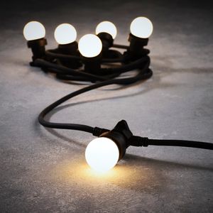 Connect xp party lights black w.white 6 bulb led IP44-l450cm - Luca