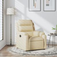 Fauteuil verstelbaar stof crmekleurig