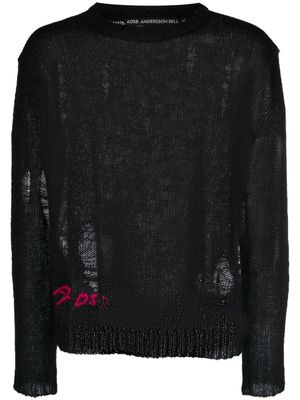 Andersson Bell pull à effet usé - Noir