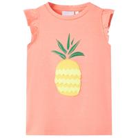 VidaXL Kindershirt 140 neonkoraal