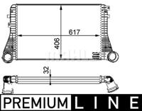 Intercooler, inlaatluchtkoeler BEHR HELLA SERVICE *** PREMIUM LINE *** MAHLE, u.a. für VW, Skoda, Audi, Seat