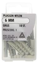 Pluggen 6mm nylon grs 18st - Deltafix